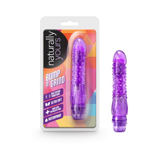 BLUSH - NATURALLY YOURS BUMP N'' GRIND TEXTURED SLIMLINE VIBRATOR PURPLE
