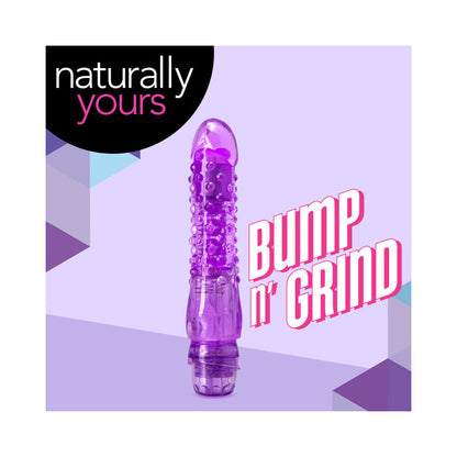 BLUSH - NATURALLY YOURS BUMP N'' GRIND TEXTURED SLIMLINE VIBRATOR PURPLE
