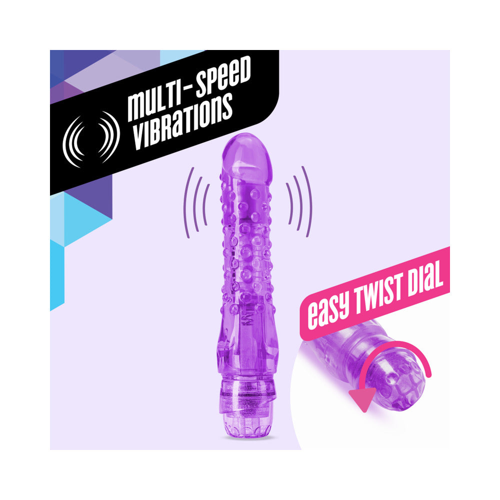 BLUSH - NATURALLY YOURS BUMP N'' GRIND TEXTURED SLIMLINE VIBRATOR PURPLE