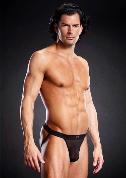 BLUE LINE - PRO-MESH JOCK STRAP BLACK L/XL