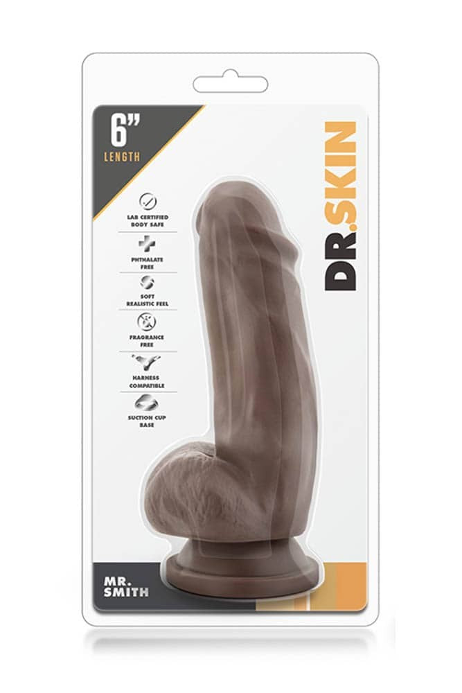 BLUSH - DR. SKIN MR. SMITH 7 INCH DILDO CHOCOLATE