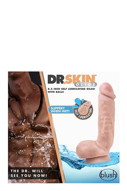 BLUSH - DR. SKIN 8.5INCH SELF LUBRICATING DILDO