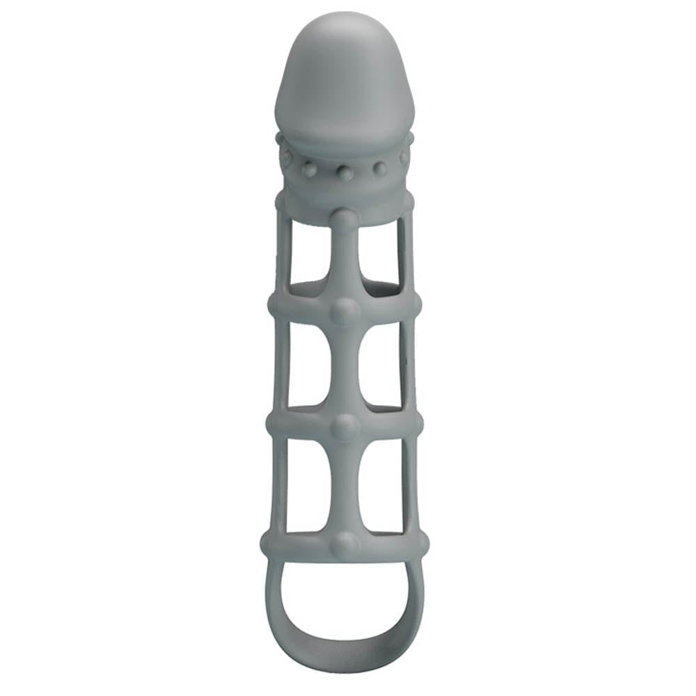 PRETTY LOVE - PRETTY LOVE PENIS SLEEVE WITH BALL STRAP WHITE
