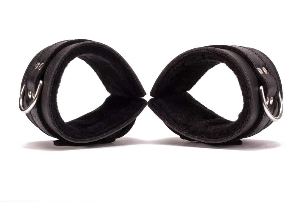 DEVIL STICKS - HAND CUFFS GRAIN LEATHER BLACK