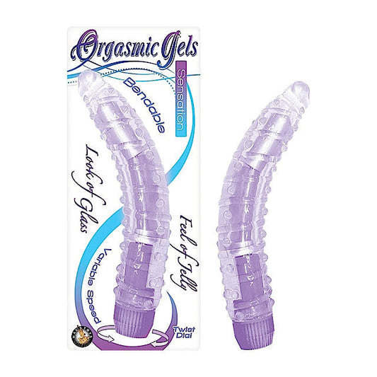 ORGASMIC GELS SENSATION 7IN. BENDABLE MULTISPEED VIBE (PURPLE)