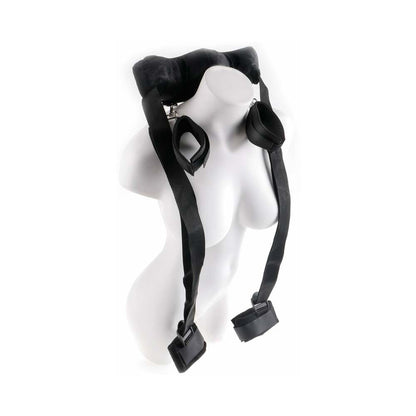 FETISH FANTASY SERIES ADJUSTABLE POSITION MASTER WITH CUFFS BLACK