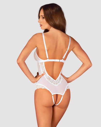 OBSESSIVE - HEAVENLLY CROTCHLESS TEDDY XS/S