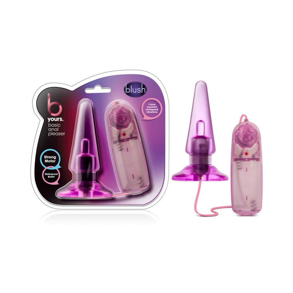BLUSH - B YOURS BASIC ANAL PLEASER REMOTE CONTROLLED VIBRATING ANAL PLUG
