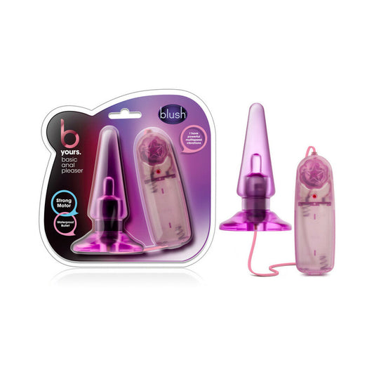 BLUSH - B YOURS BASIC ANAL PLEASER REMOTE CONTROLLED VIBRATING ANAL PLUG