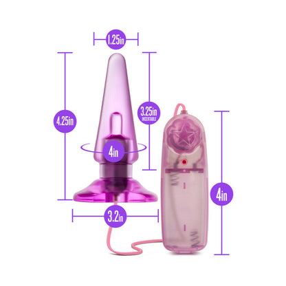 B YOURS BASIC ANAL PLEASER REMOTE-CONTROLLED VIBRATING ANAL PLUG PINK