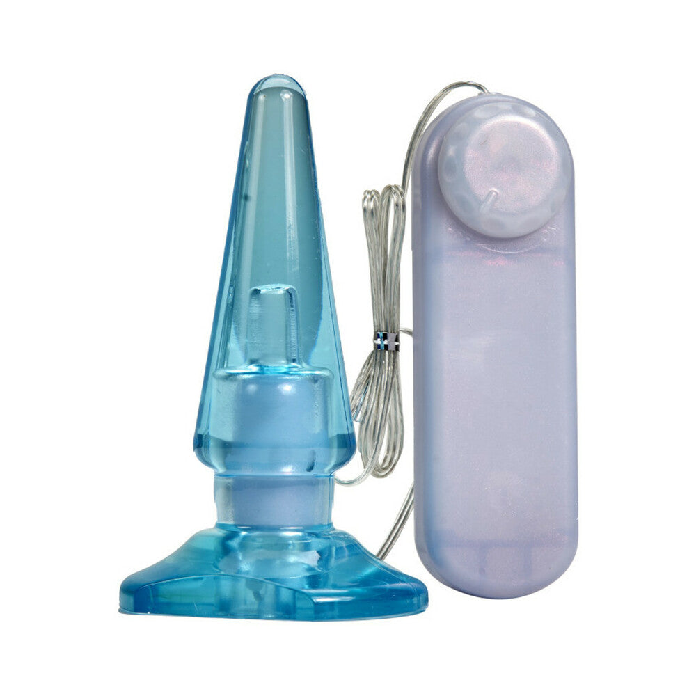 B YOURS BASIC ANAL PLEASER REMOTE-CONTROLLED VIBRATING ANAL PLUG BLUE