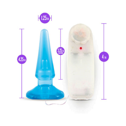 B YOURS BASIC ANAL PLEASER REMOTE-CONTROLLED VIBRATING ANAL PLUG BLUE