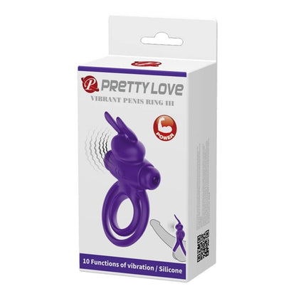 PRETTY LOVE - PRETTY LOVE VIBRANT PENIS RING 3 PURPLE
