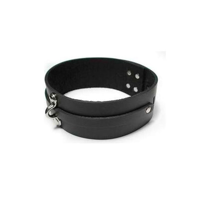 STOCKROOM - KINKLAB  BONDAGE BASICS LEATHER COLLAR (BLACK)