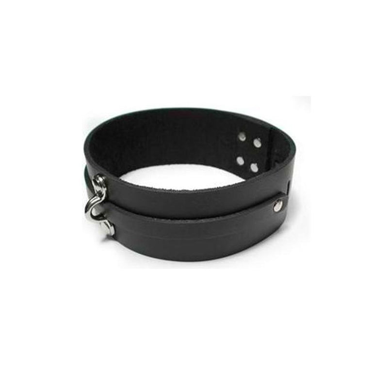 KINKLAB  BONDAGE BASICS LEATHER COLLAR (BLACK)