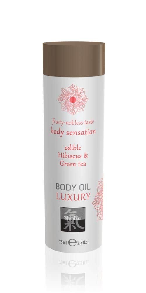 SHIATSU - LUXURY BODY OIL EDIBLE - HIBISKUS & GREEN TEA 75ML