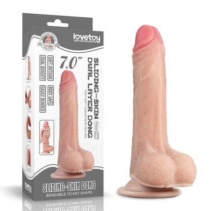 LOVETOY - 7'' SLIDING SKIN DUAL LAYER DONG