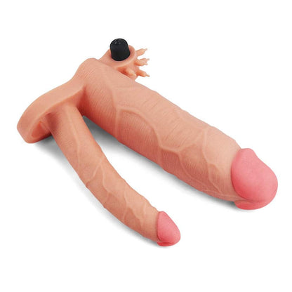 LOVETOY - ADD 3" VIBRATING DOUBLE PENIS SLEEVE