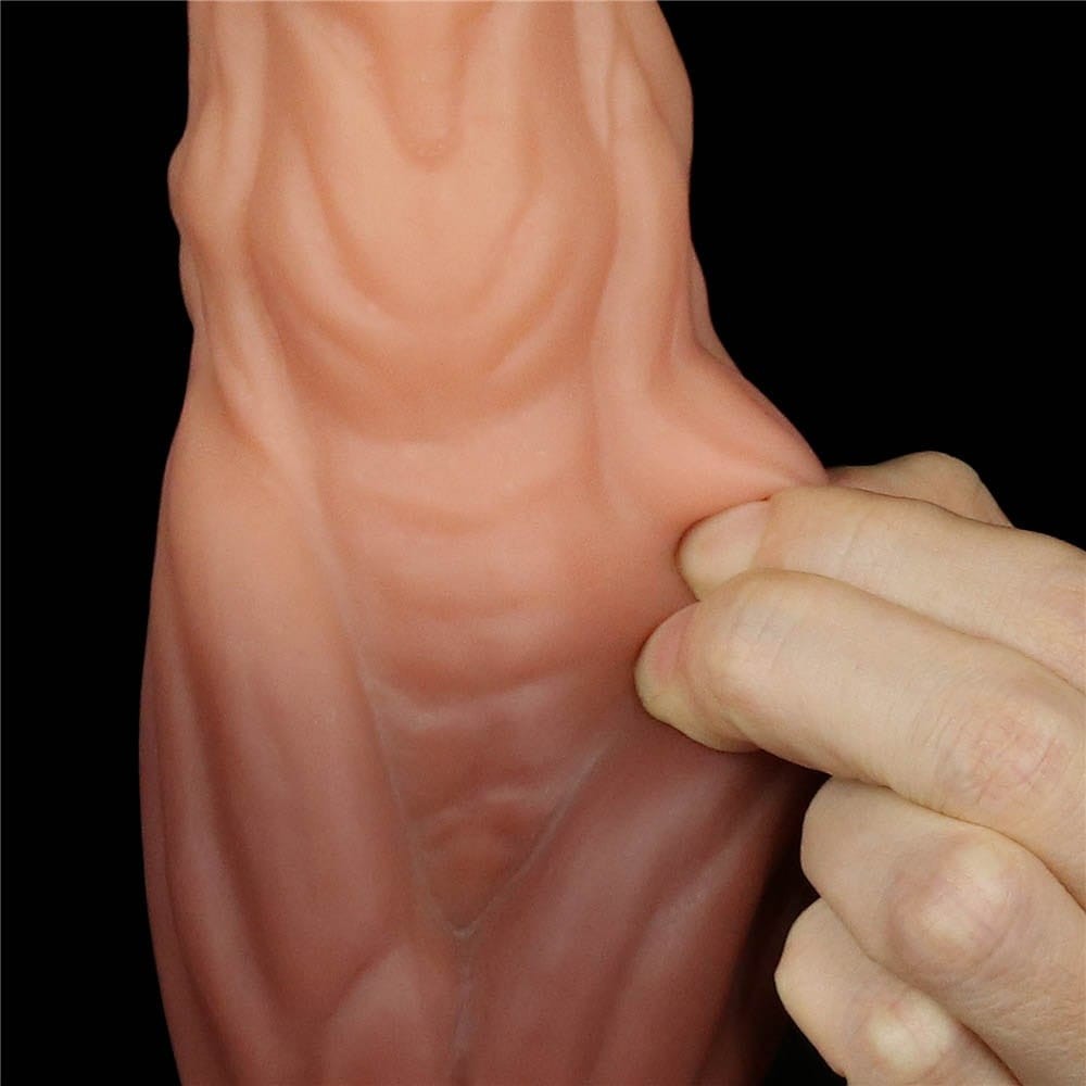 LOVETOY - 9.5'' DUAL LAYERED LIQUID SILICONE NATURE COCK_B0O50_3
