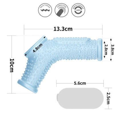 LOVETOY - VIBRATING DRIP KNIGHTS RING WITH SCROTUM SLEEVE BLUE_B15O50_3