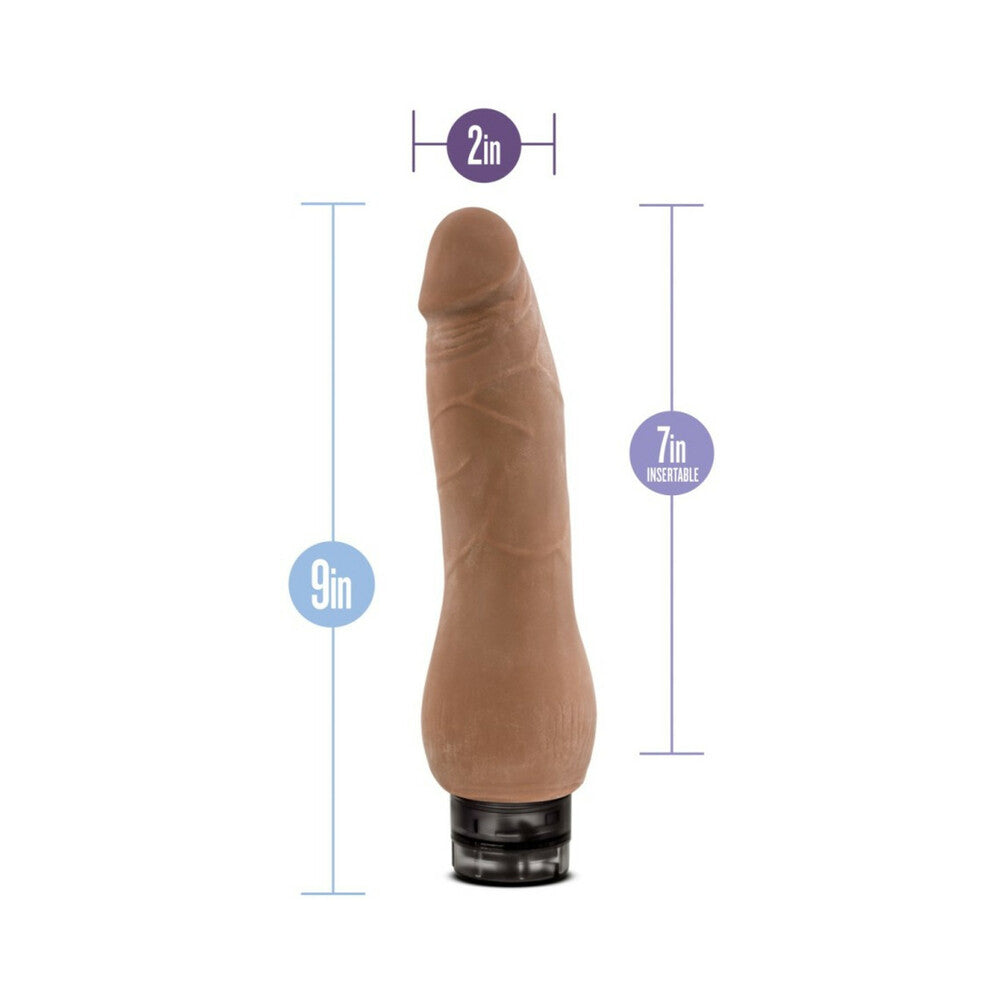 BLUSH - AU NATUREL TOMAS 9 IN. DUAL DENSITY VIBRATING DILDO TAN