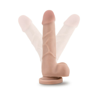 DR. SKIN BASIC 7 REALISTIC 7.75 IN. DILDO WITH BALLS BEIGE