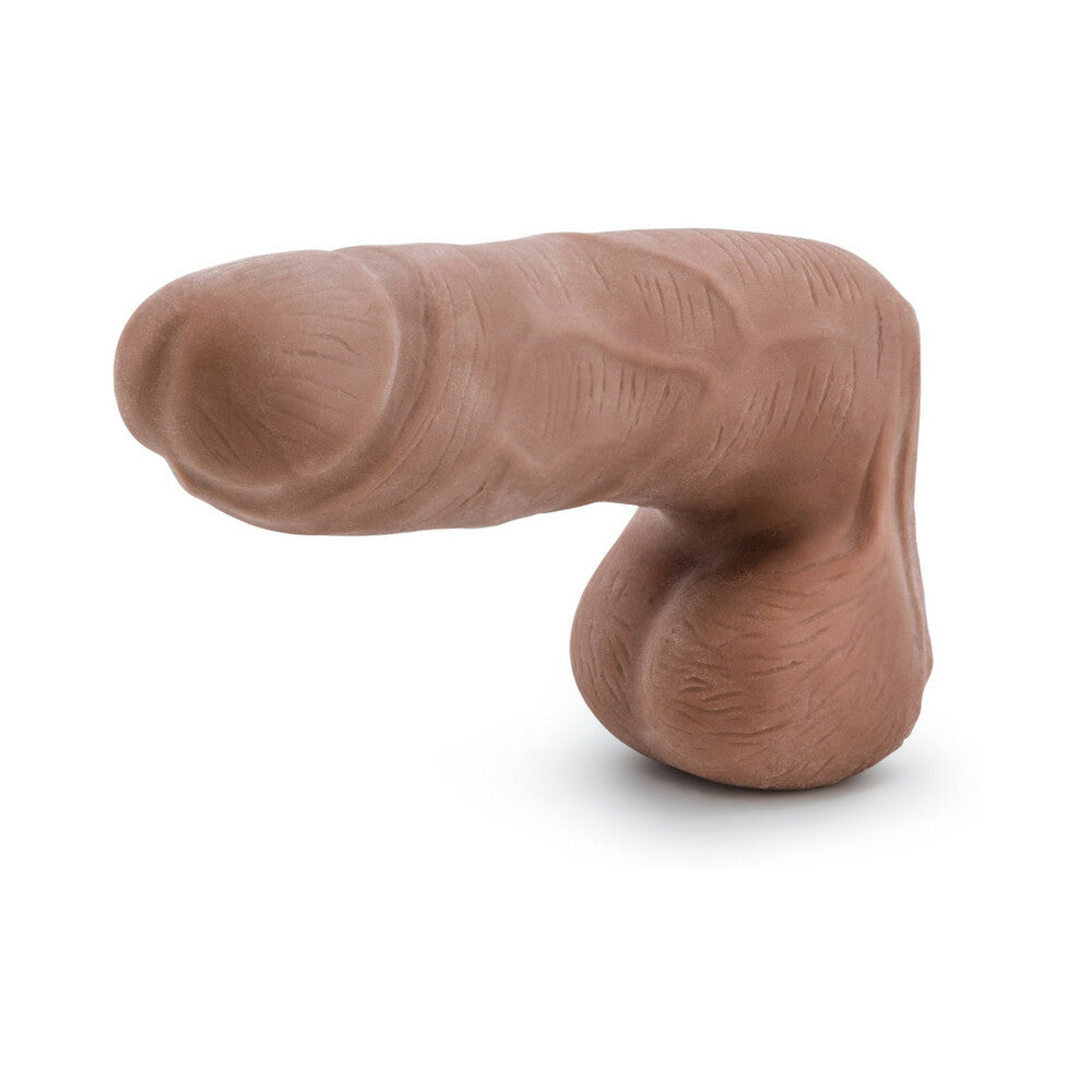 AU NATUREL CARLITO 5 IN. POSABLE DUAL DENSITY DILDO WITH BALLS TAN