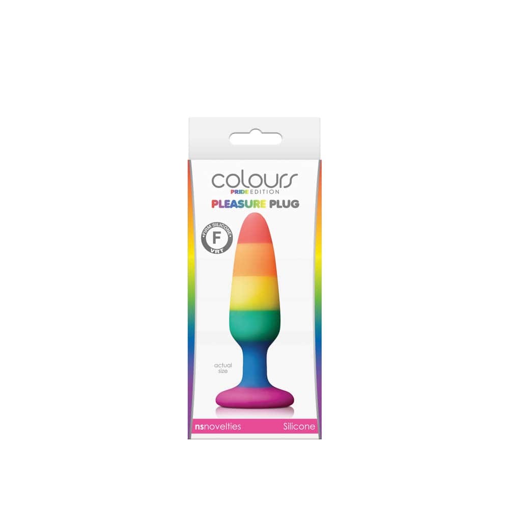 NS TOYS - COLOURS - PRIDE EDITION - PLEASURE PLUG - SMALL -RAINBOW