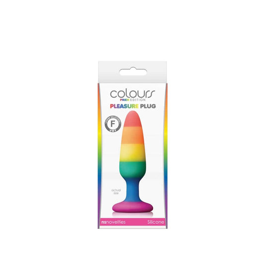 NS TOYS - COLOURS - PRIDE EDITION - PLEASURE PLUG - SMALL -RAINBOW