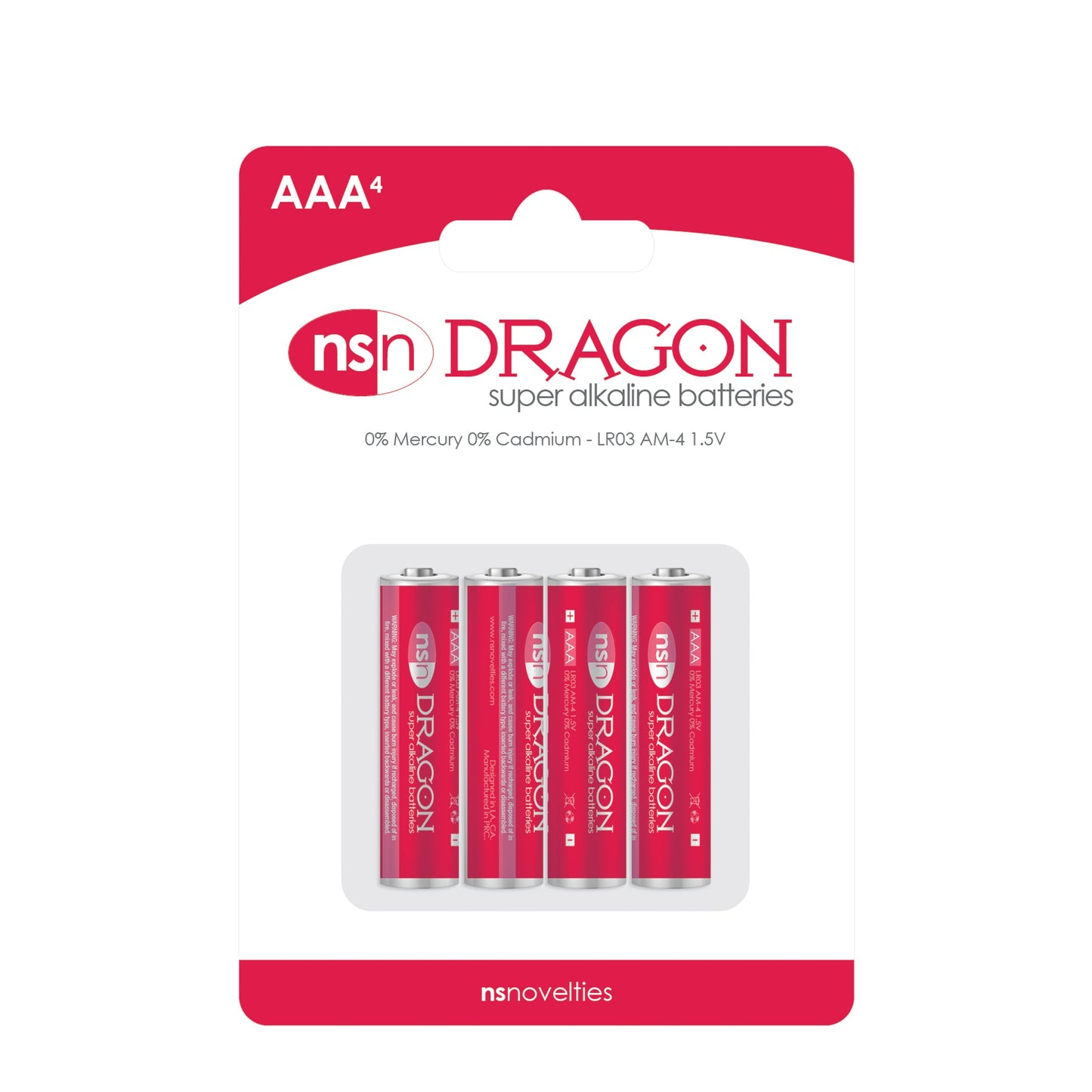NS NOVELTIES - DRAGON ALKALINE AAA BATTERIES