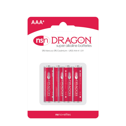 NS NOVELTIES - DRAGON ALKALINE AAA BATTERIES