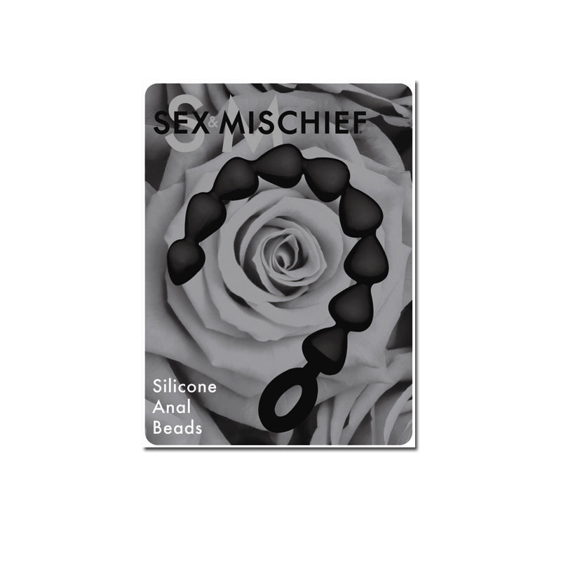 SPORTSHEETS SEX & MISCHIEF SILICONE ANAL BEADS BLACK