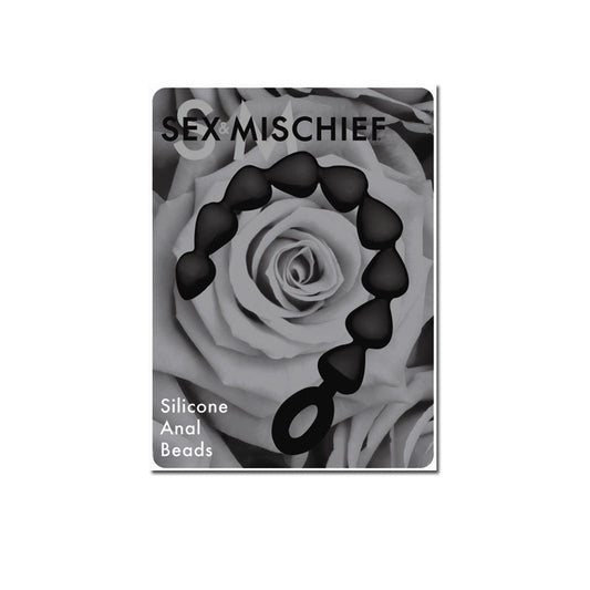 SPORTSHEETS SEX & MISCHIEF SILICONE ANAL BEADS BLACK