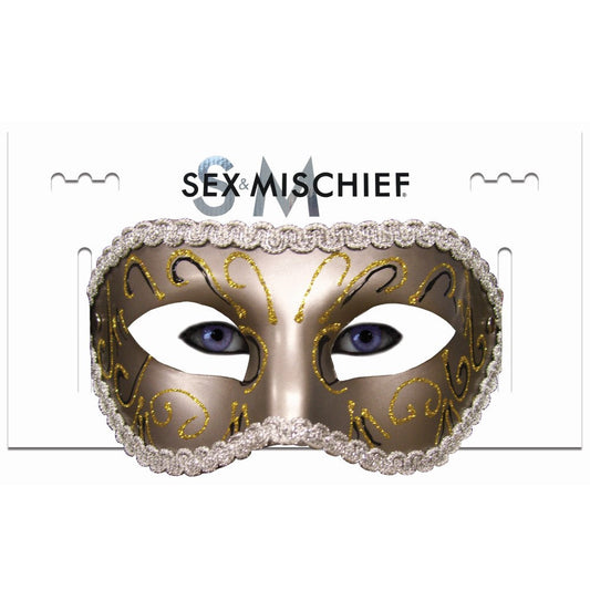 SPORTSHEETS SEX & MISCHIEF MASQUERADE MASK GOLD
