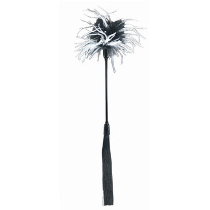 SPORTSHEETS SEX & MISCHIEF WHIP & TICKLE BLACK/WHITE