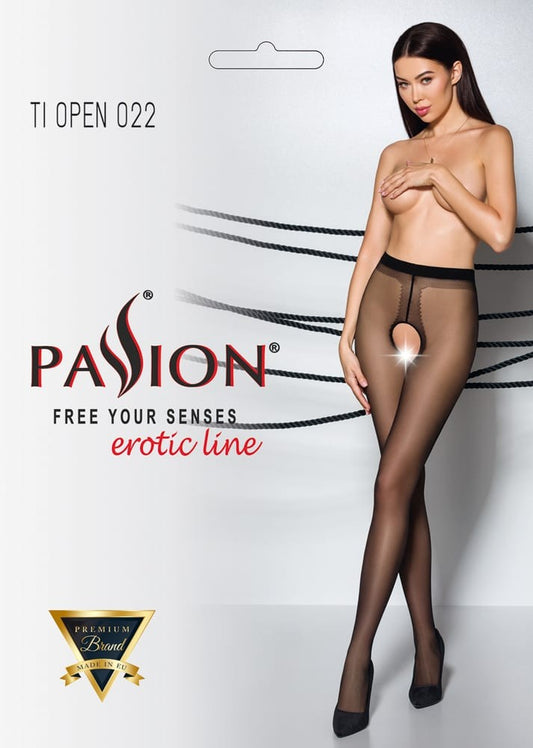 PASSION - TIOPEN 022 BLACK/RED L/XL 3/4 (20 DEN)