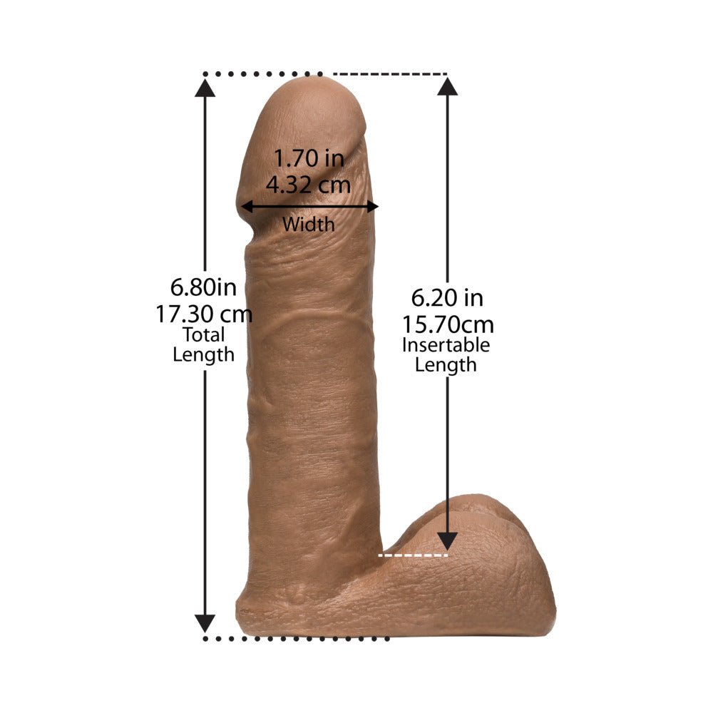 DOC JOHNSON - VAC-U-LOCK - 6-INCH ULTRASKYN COCK BROWN
