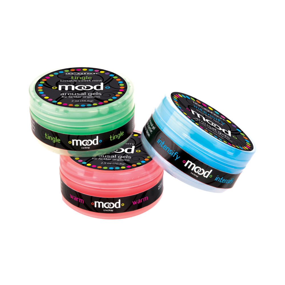 DOC JOHNSON - MOOD - AROUSAL GELS - 3 PACK - TINGLE, WARM, AND INTENSIFY