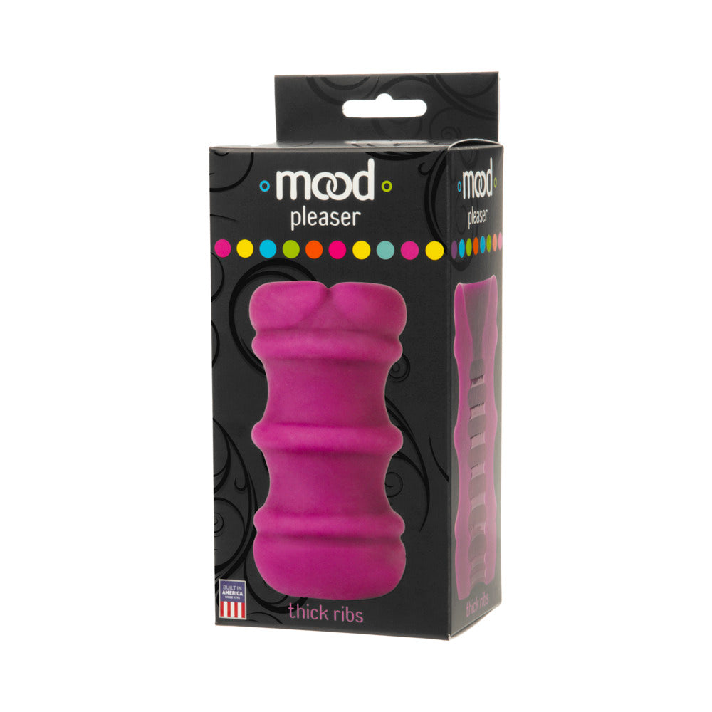 DOC JOHNSON - MOOD - PLEASER UR3 - THICK RIBBED PURPLE