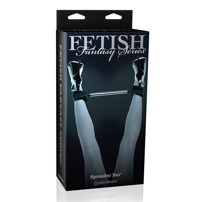 FETISH FANTASY SERIES LIMITED EDITION ADJUSTABLE SPREADER BAR BLACK/SILVER