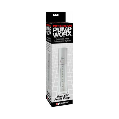 PIPEDREAM - PUMP WORX MEGA-VAC POWER PUMP CLEAR/WHITE