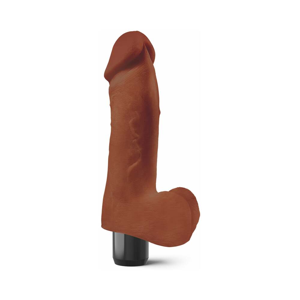 REAL FEEL LIFELIKE TOYZ NO. 2 REALISTIC 7.25 IN. VIBRATING DILDO WITH BALLS BROWN