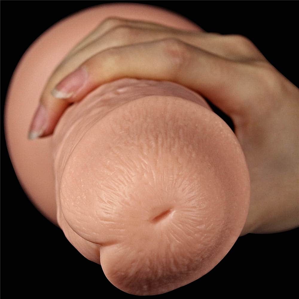 LOVETOY - 11'' REALISTIC LONG VIBRATING DILDO FLESH