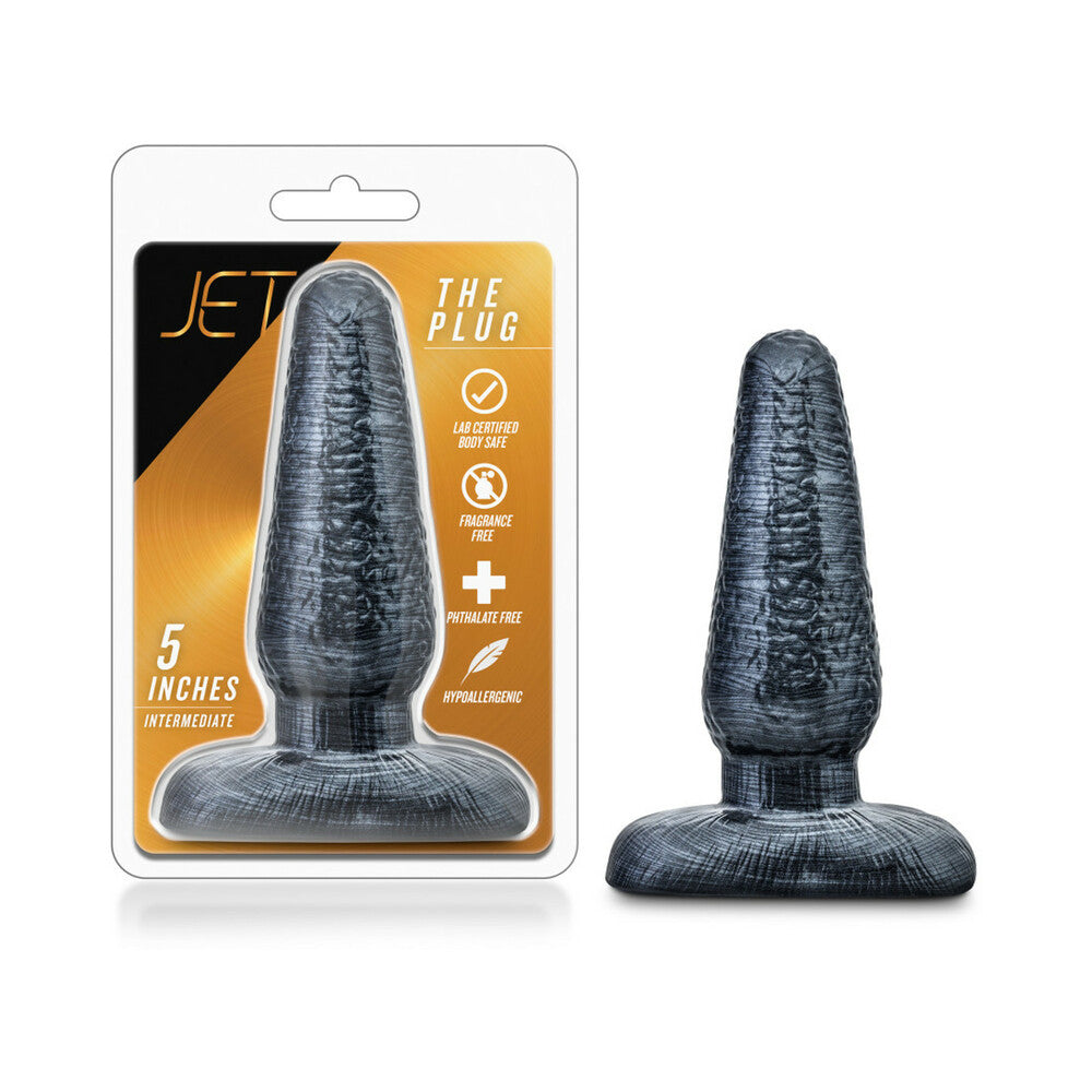 COLORETE - ENCHUFAR LA CLAVIJA 5 PULG. NEGRO METÁLICO DE CARBONO