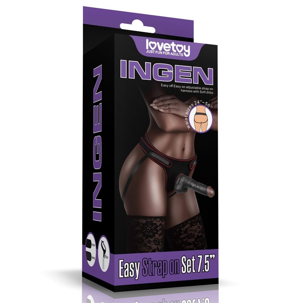 LOVETOY - EASY STRAPON SET 7.5" BLACK