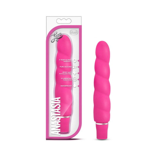 LUXE ANASTASIA SILICONE SLIMLINE VIBRATOR PINK
