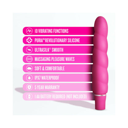 LUXE ANASTASIA SILICONE SLIMLINE VIBRATOR PINK