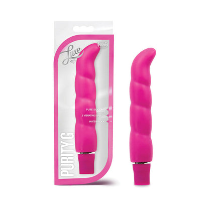 LUXE PURITY G SILICONE SLIMLINE G-SPOT VIBRATOR PINK