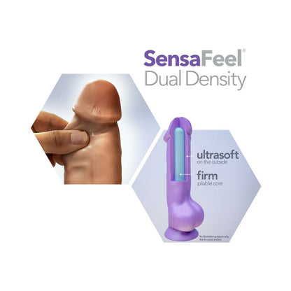 BLUSH - AU NATUREL ROBERTO 9.5 IN. POSABLE DUAL DENSITY DILDO TAN