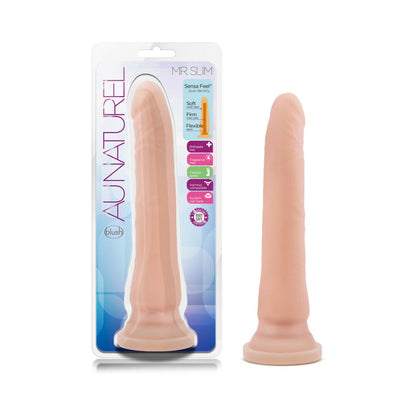 COLORETE - AU NATUREL MR. SLIM DILDO POSICIONABLE DE DOBLE DENSIDAD DE 9.25 PULGADAS BEIGE